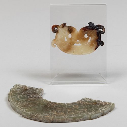 Two Chinese Archaistic Jade Pendants