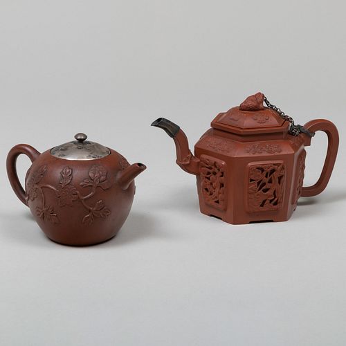 Two Chinese Yixing Teapots