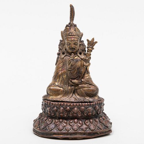 Nepalese Gilt-Bronze Figure of Padmasambhava