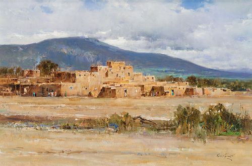 Cyrus Afsary (b. 1940) Taos Pueblo