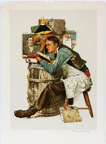 AFTER NORMAN PERCEVAL ROCKWELL COLOR LITHOGRAPH