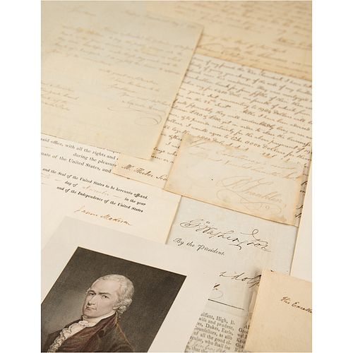 Constitution of the United States Complete Set of Signers (40) with Founding Fathers George Washington, Benjamin Franklin, Alexander Hamilton, and Jam