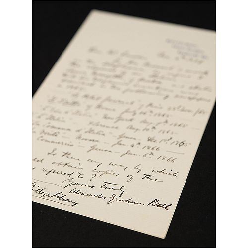 Alexander Graham Bell Autograph Letter Signed on the Invention of the Telephone