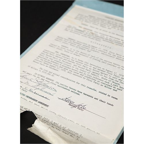 Steve Jobs Signed Real Estate Document for Yamhill County, Oregon (Home to Original &#39;Apple&#39; Orchard)