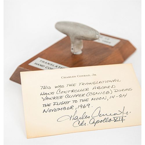 Apollo 12 Flown Command Module Translational Hand Controller Grip - From the Personal Collection of Charles Conrad