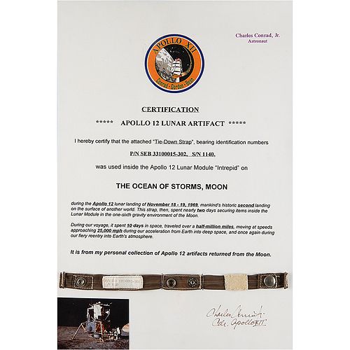 Apollo 12 Lunar Surface Flown Tie-Down Strap - From the Personal Collection of Charles Conrad