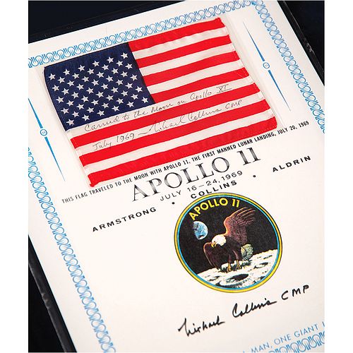Apollo 11 Flown American Flag - From the Personal Collection of Michael Collins