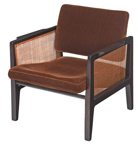 Edward Wormley for Dunbar Ebonized Mahogany Lounge Chair