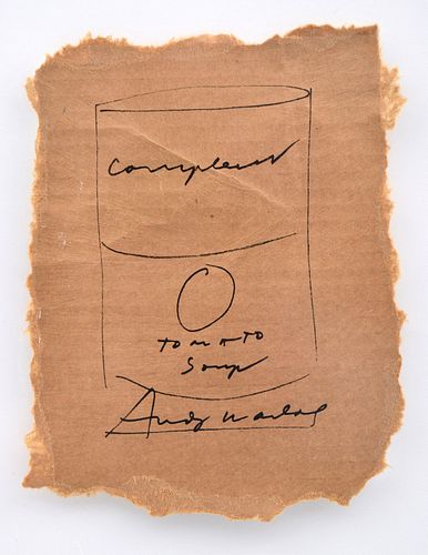 Andy Warhol Soup Can Drawing