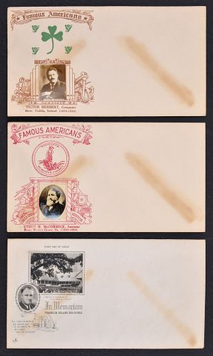 3 Commemorative Envelopes, 1940s