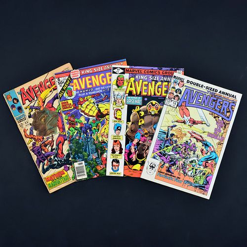 4 Marvel Comics, THE AVENGERS #55, THE AVENGERS ANNUAL #6, #9 & #14