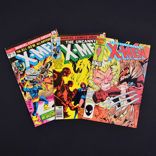 3 Marvel Comics, THE ALL NEW ALL DIFFERENT X-MEN #97, THE UNCANNY X-MEN #134 (Newsstand Edition) & THE UNCANNY X-MEN #213