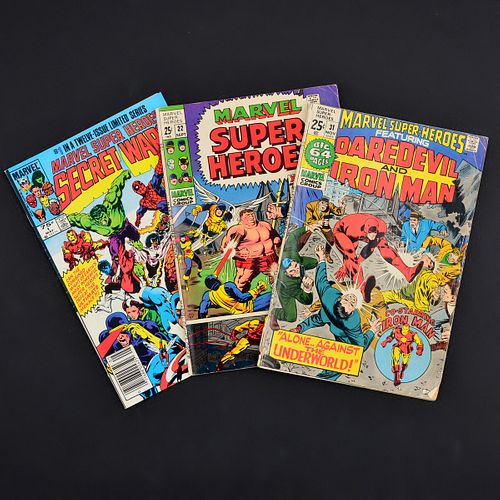 3 Marvel Comics, MARVEL SUPER-HEROES #1 (Newsstand Edition), #22 & #31