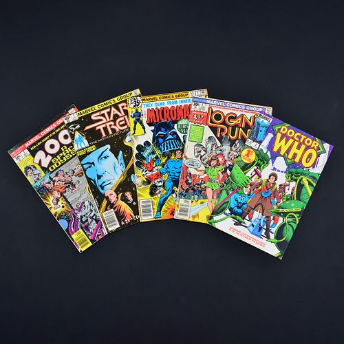 5 Marvel Comics, 2001: A SPACE ODYSSEY #1, STAR TREK #1 (Newsstand Edition), MICRONAUTS #1, LOGAN'S RUN #1 & DOCTOR WHO #1