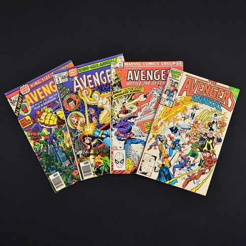 4 Marvel Comics, THE AVENGERS ANNUAL #6, #8, #11 & #15