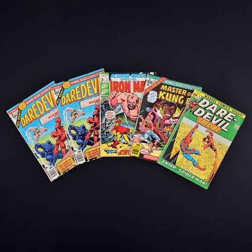 5 Marvel Comics, MASTER OF KUNG FU ANNUAL #1, IRON MAN ANNUAL #2, DAREDEVIL ANNUAL #3 & DAREDEVIL ANNUAL #4 (2 copies)
