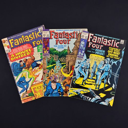 3 Marvel Comics, FANTASTIC FOUR #34, #84 & #87