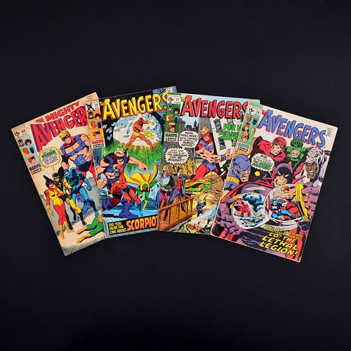 4 Marvel Comics, THE AVENGERS #68, #72, #77 & #79