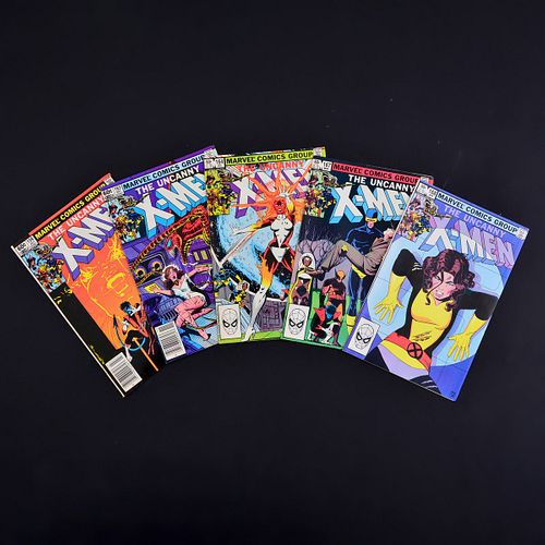 5 Marvel Comics, UNCANNY X-MEN #159 (Newsstand Edition), #163 (Newsstand Edition), #164, #167 & #168