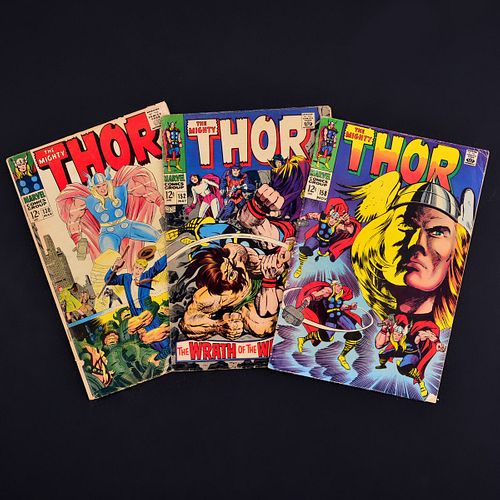 3 Marvel Comics, THE MIGHTY THOR #138, #152 & #158