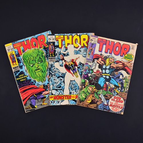 3 Marvel Comics, THE MIGHTY THOR #164, #169 & #177