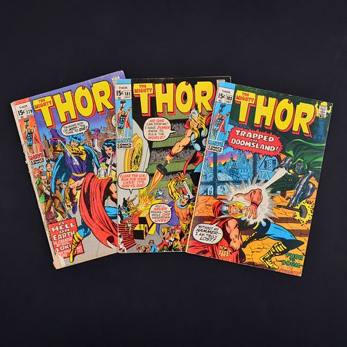 3 Marvel Comics, THE MIGHTY THOR #179, #181 & #183