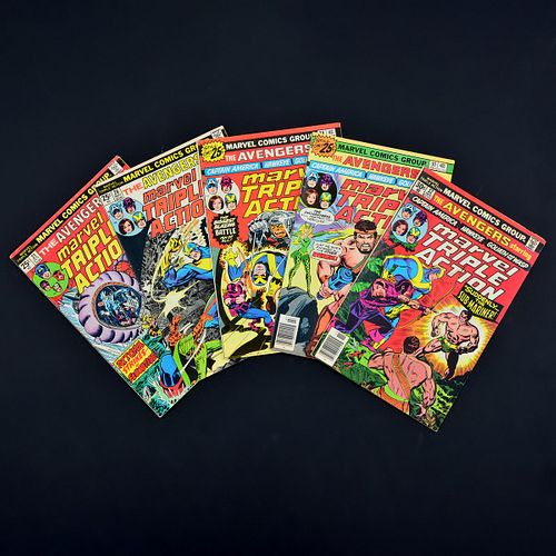 5 Marvel Comics, MARVEL TRIPLE ACTION #21, #26, #29, #30 & #32