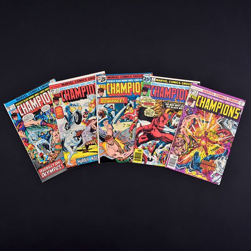 5 Marvel Comics, THE CHAMPIONS #3, #4, #5, #7 & #8