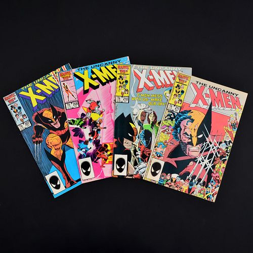 4 Marvel Comics, UNCANNY X-MEN #207, #208, #210 & #211