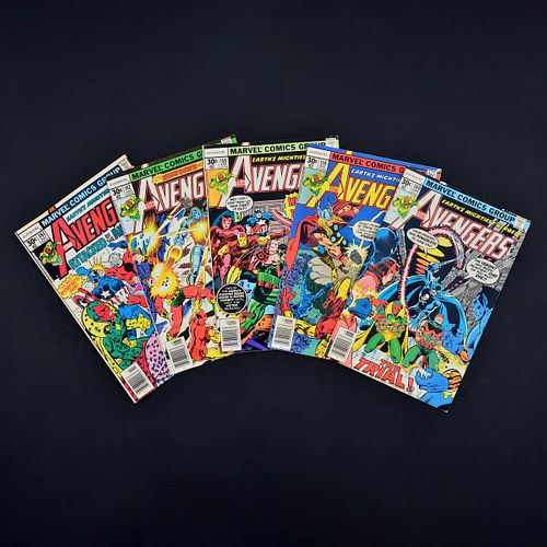 5 Marvel Comics, THE AVENGERS #158, #159, #160, #161 & #162