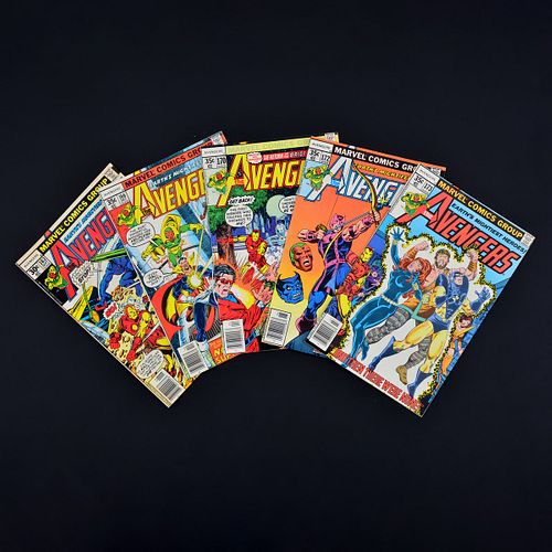 5 Marvel Comics, THE AVENGERS #163, #166, #170, #172 & #173