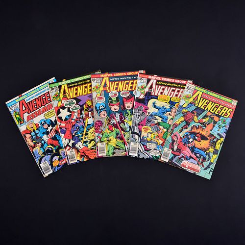5 Marvel Comics, THE AVENGERS #151, #153, #154, #155 & #156