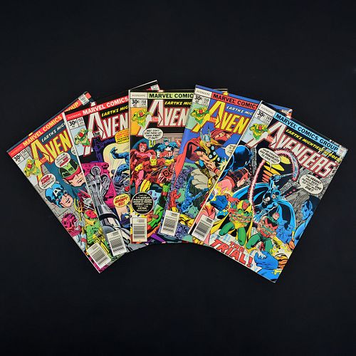 5 Marvel Comics, THE AVENGERS #154, #155, #158, #159 & #160