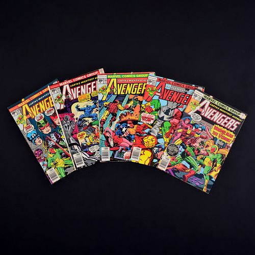 5 Marvel Comics, THE AVENGERS #154, #155, #156, #157 & #158