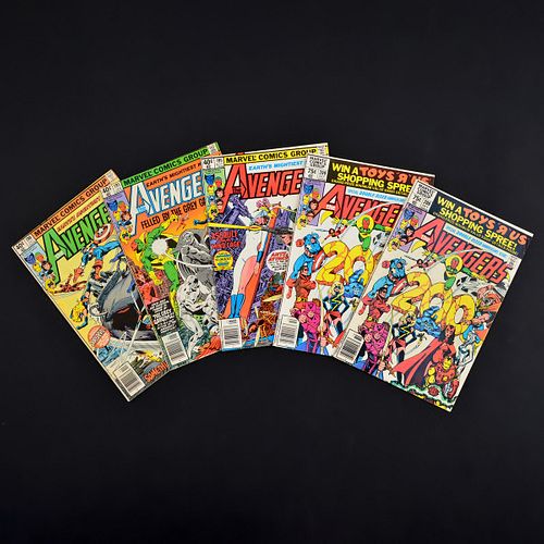 5 Marvel Comics, THE AVENGERS #190, #191, #195 & #200 (2 copies) (Newsstand Editions)