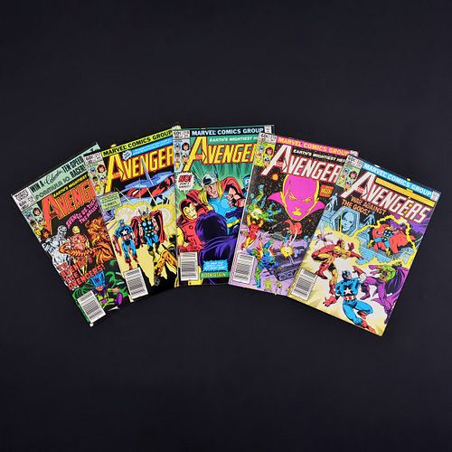5 Marvel Comics, THE AVENGERS #216, #217, #218, #219 & #220 (Newsstand Editions)