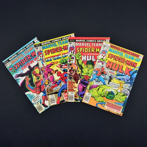 4 Marvel Comics, MARVEL TEAM-UP #49, #52, #53 & #54