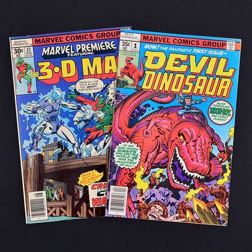 2 Marvel Comics, DEVIL DINOSAUR #1 & MARVEL PREMIERE #37