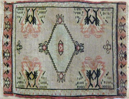 Three oriental mats, 1'9" x 1'10", 1'10" x 1'6", 2