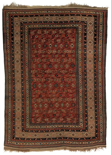 Shirvan carpet, ca. 1910, with repeating geometric