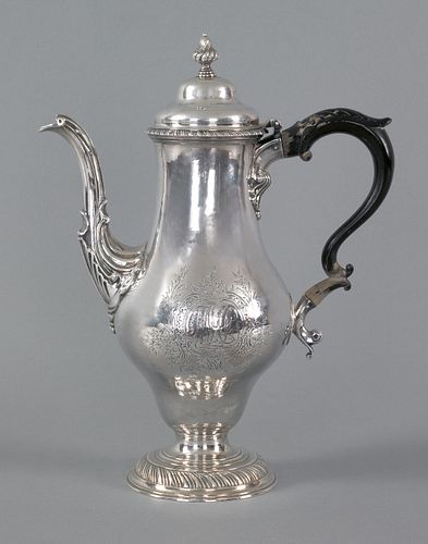 An important Philadelphia silver coffee pot, ca. 1