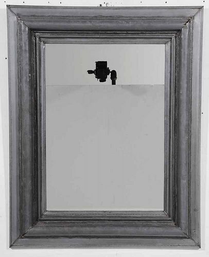 Grey Tin Framed Mirror
