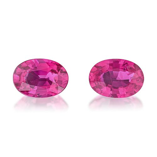 Group of Two Ruby Loose Stones, GIA Certified