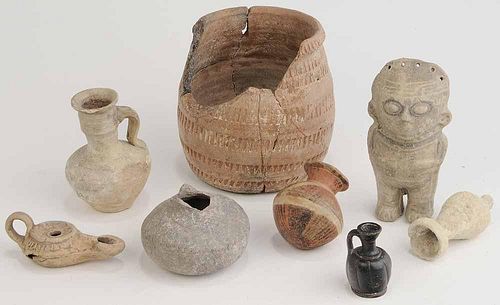 Eight Ethnographic Pottery Artifacts