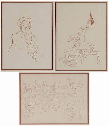 Three Albert Hirschfeld Prints