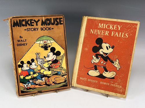 2 VINTAGE DISNEY MICKEY MOUSE BOOKS 1939