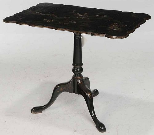 Black Lacquered Tea Table