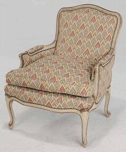 Louis XV Style Upholstered Bergere