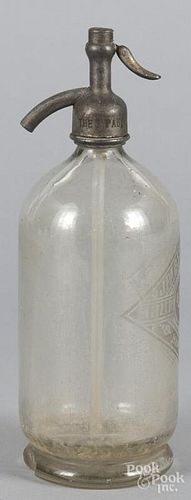 J. Pabst & Sons, Hamilton, Ohio, glass Seltzer bottle, 11 1/2'' h.
