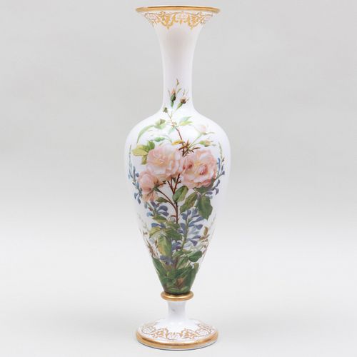 Opaline Glass Baluster Vase 